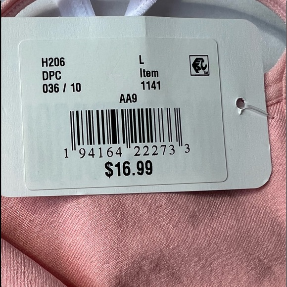 Hanes Girls Sz L set of 3 bra’s , coral, grey, white NWT - Picture 6 of 6